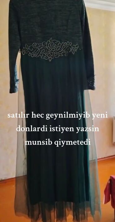 sifon koynekler: Uzun ziyafət donları dəsti 1) Tünd yaşıl-qarışıq tonlarda uzun don -