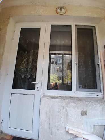 Строительные блоки: SATILIR Balkon üçün işlənmiş, 2 qat şüşə paketli 2 gözlü pəncərəsi