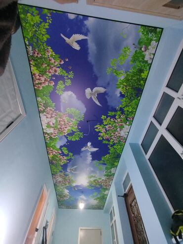 Натяжной потолок: Натяжной потолок Матовое, 3D потолки, Глянцевое Бесплатный замер, Гарантия, Монтаж — 11