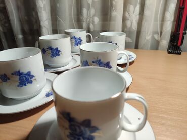 чайные чашки: Чайные чашки с блюдцами. новые. тонкий китайский фарфор