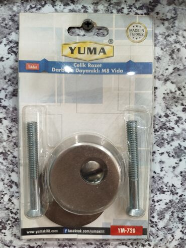 dəmir qapl: YUMA Çelik Rozet – Darbəyə Dayanıqlı M8 Vida dəsti (YM-720)