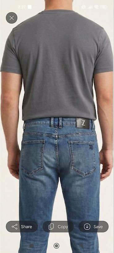 Cinslər: ZILLI Jeans kişi cins şalvarı - Rəng: mavi - Kəsim: düz balaq — 2