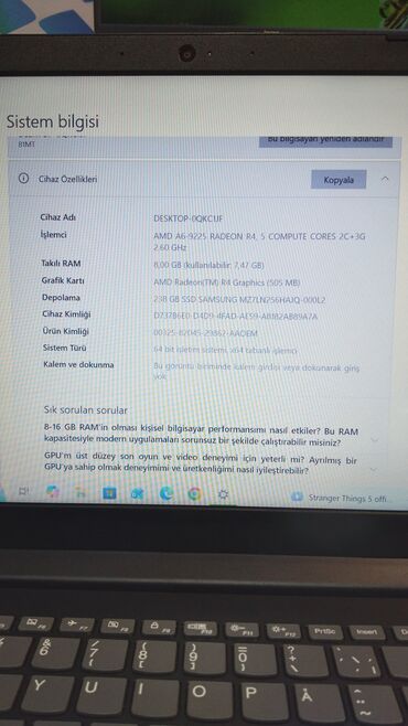 Lenovo: İşlənmiş Lenovo 15.6 ", AMD A6, 256 GB -da lalafo.az — 8 Lenovo: İşlənmiş Lenovo 15.6 ", AMD A6, 256 GB — 8