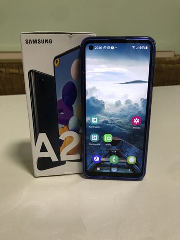 Электроника: Samsung Galaxy A21S | 32 ГБ цвет - Синий | Сенсорный, Отпечаток пальца, Две SIM карты