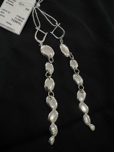 Серебряные серьги: Серебряные серьги, Проба 925, Женские, Новый — 2