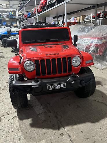 детская машинка: Uşaq üçün elektrikli avtomobil – off-road tərzində, qırmızı rəng — 1