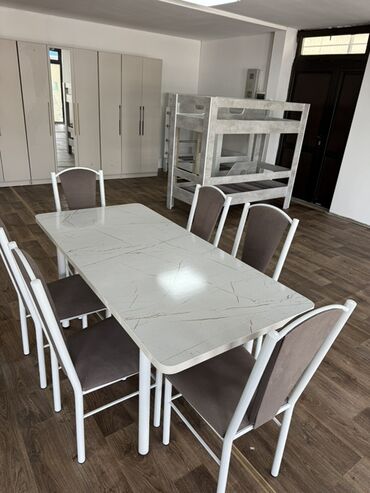 Кухонные столы и стулья: Кухонный стол и стул, цвет - Серый — 38