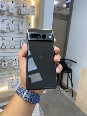 аккумуляторы для телефонов: Google Pixel 7 Pro, Колдонулган, 128 ГБ, түсү - Кара, 1 SIM, eSIM