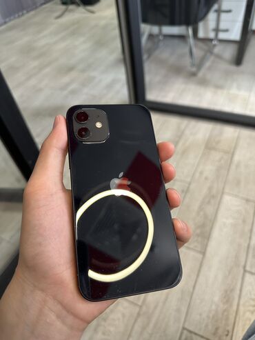 Apple iPhone: IPhone 12, Б/у, 64 ГБ, Black Titanium, Защитное стекло, Чехол, 90 %