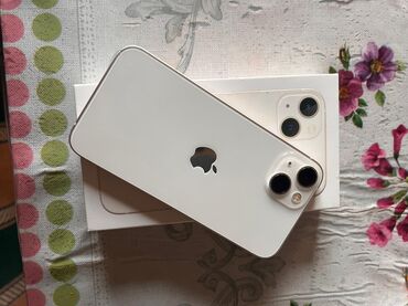 макбук 13: IPhone 13, Колдонулган, 128 ГБ, Ак, Каптама, Заряддоочу түзүлүш, Куту, 79 %