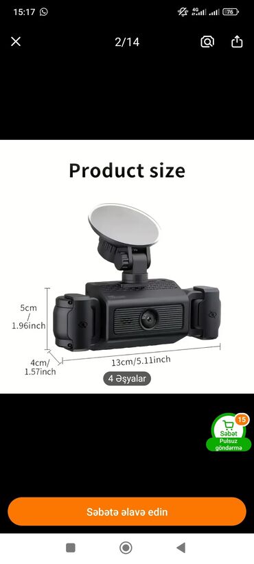видеорегистратор с gps: BCUOZ 1080P Dashcam – 4 kamerali avtomobil videoregistratoru - 4