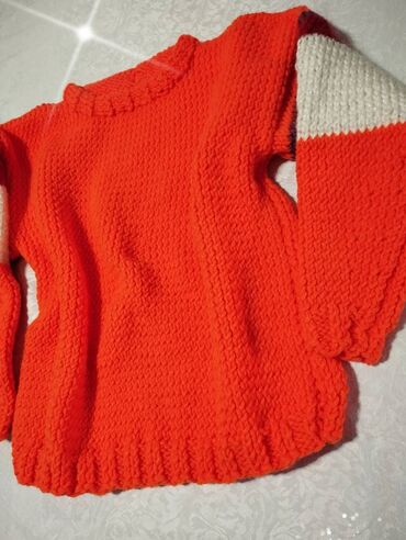 Džemperi, kardigani: Džemper novi ručno pleteni vel 2XL. Obim grudi 106 cm, dužina 58 cm — 8