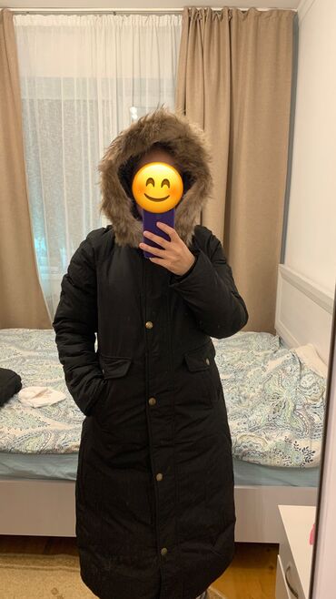 тёплая зимняя куртка: Пуховик, Длинная модель, 2XL (EU 44)