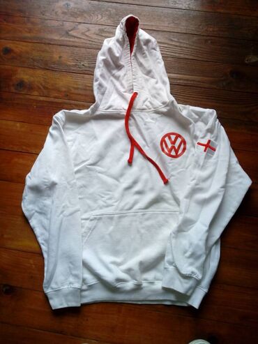 muski šuškavac za trcanje: Sweatshirt, M (EU 50), color - White, With a hood