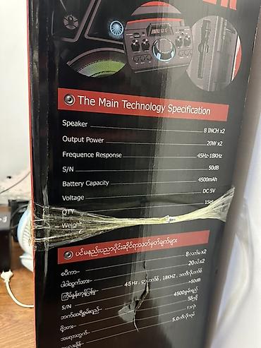 se electronics: Портативная акустическая система ZQS8210 - Два динамика по 8" с яркой — 3
