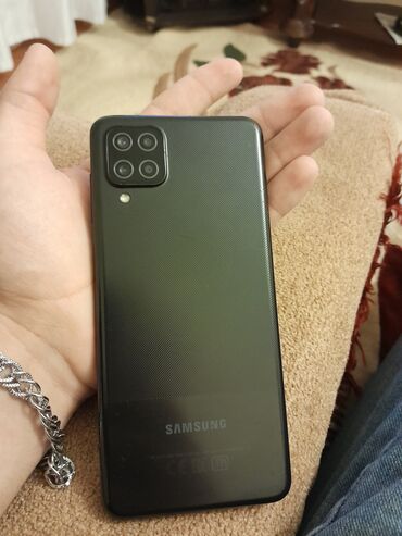 samsung teze: Samsung Galaxy A12, 64 GB, rəng - Qara, Zəmanət, Barmaq izi, İki sim kartlı