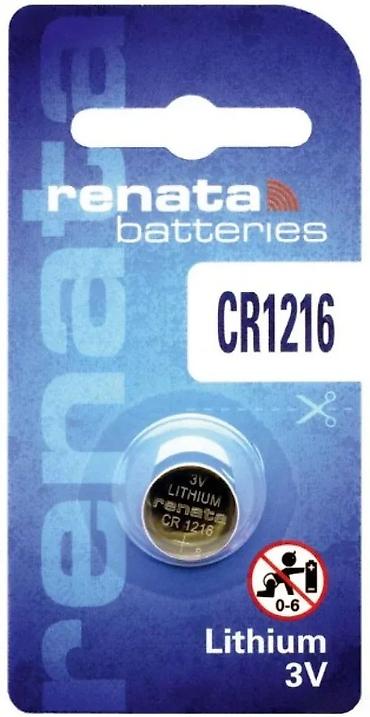 Baterije: Renata CR1216 litijumska dugmasta baterija – 3V - Tip: CR1216 — 3