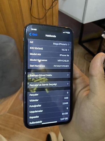 ikinci el iphone xr: IPhone Xr, 64 GB, Qara, Qırıq — 3