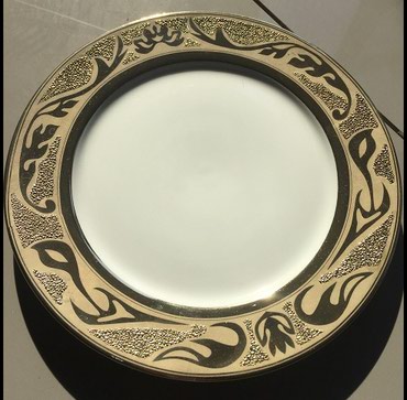 Чехлы: Тарелка плоская позолоченная диаметр 21 см, производства