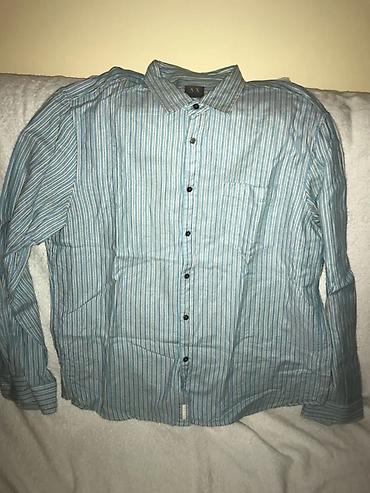 Košulje: Košulja Na duge rukave, XL, 2XL, Giorgio Armani, bоја - Svetloplava, Pamuk — 2