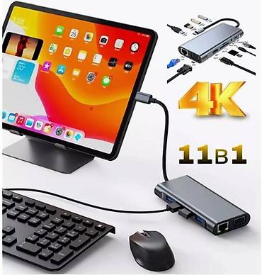 Другие аксессуары для компьютеров и ноутбуков: Хаб Type-C 11-in-1, док-станция, разветвитель, адаптер с 11 различными — 6