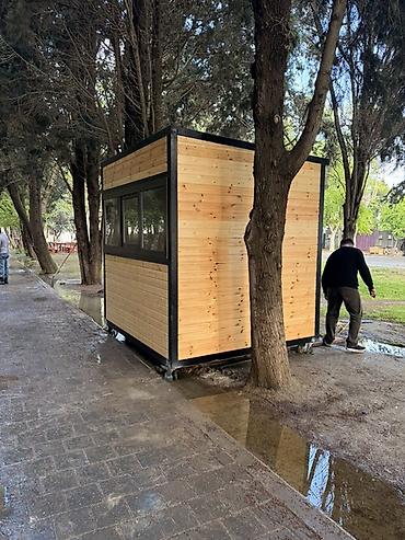 Budkalar, köşklər: Taxta üzlü, portativ modul köşk/konteyner - Tətbiq sahələri: park və — 2