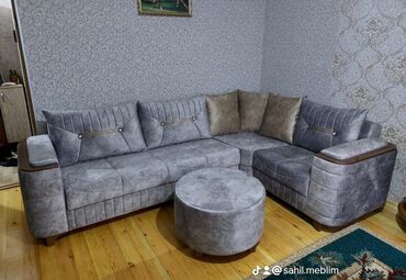 Divan və kreslo dəstləri: Künc divan, Pufik, Bazasız, Açılmayan — 17