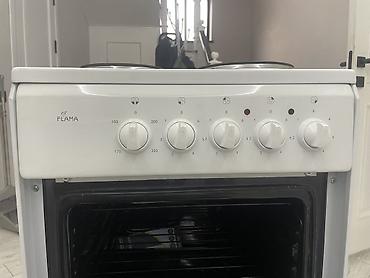 baking oven: Электрическая плита Flama, классическая белая. Характеристики: - — 4