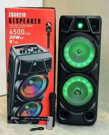 подзарядка аккумулятора: Колонка BT Speaker ZQS-8210 с LED-подсветкой - это портативное