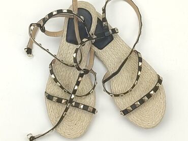 jeansy damskie jasne z wysokim stanem: Sandals for women, 39, H&M, condition - Very good