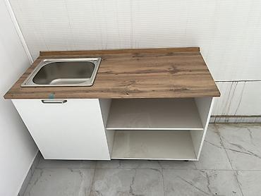 silver kitchen: Тумба для кухни, Новый, С мойкой, Напольная, ДСП, Платная доставка, Самовывоз, цвет - Белый — 3