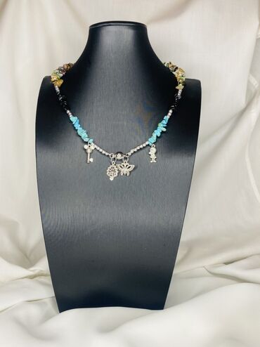 Bijuteriya dəstləri: Qadın bijuteriyası – təbii daşlı qolbaqlar və boyunbağılar seti - — 7