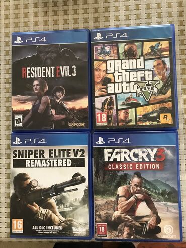 hatsan sniper 125 v Azərbaycan | PS4 (Sony Playstation 4): Ps4 üçün Resident Evil 3 Far Cry 3 GTA 5 Sniper Elite V 2 Remastered