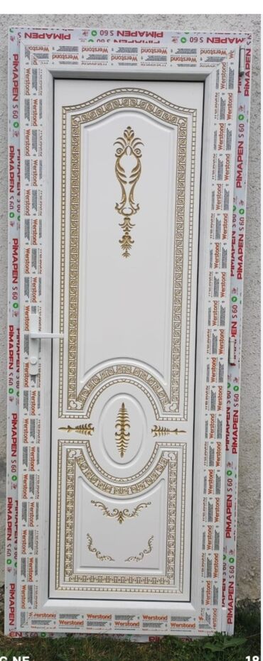 Plastik pəncərələr: Yana siyirmeli plastik qapı pəncərə Plastik və Alüminium Qapı Pəncərə — 16