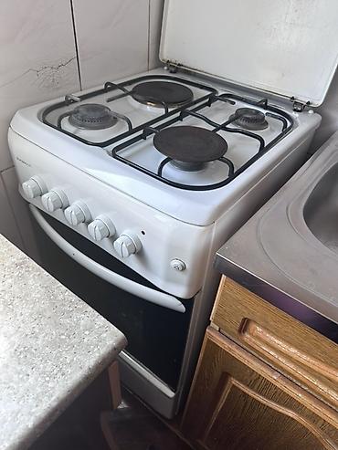 Qaz-elektrik kombinə edilmiş soba - 4 ocaq gözü: 2 qazlı brülör + 2