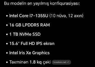 en ucuz macbook pro retina: Acer Aspire 5 15 noutbuku - Prosessor: Intel Core i7‑1355U (10 nüvə — 1