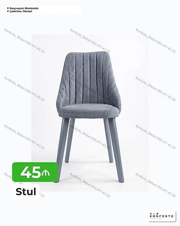 Stul – yumşaq oturacaqlı, rahat arxa dayaqlı model. - Rəng seçimi