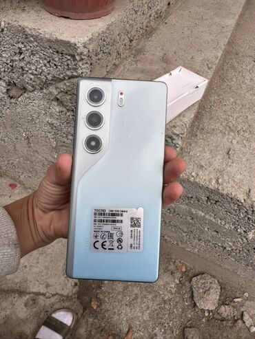 орзон телефон: Tecno Camon, Колдонулган, 128 ГБ, түсү - Көгүлтүр, 2 SIM