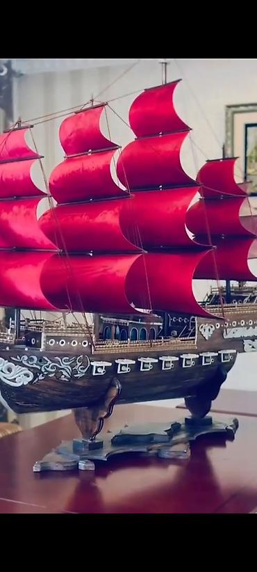 Модели кораблей: Декоративная модель парусника с алыми парусами - Большой настольный — 2