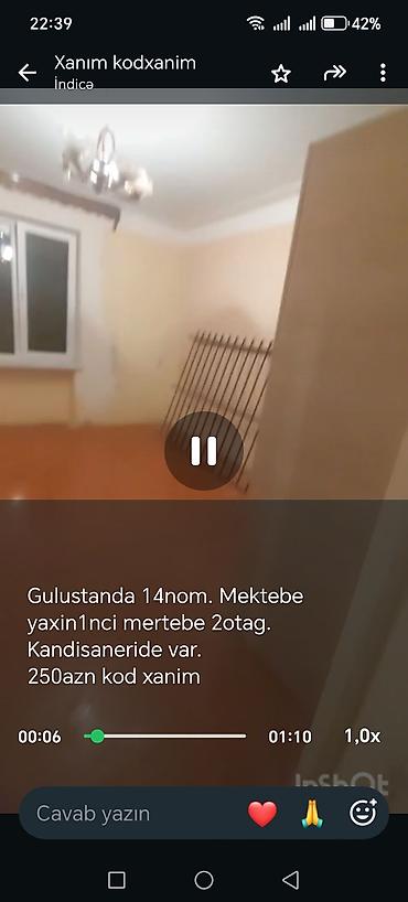 kupcali ev: Kirayə mənzil – 2 otaqlı Ünvan: Abbas Səhət xəstəxanasının yanı — 2