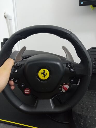 руль спартивный: Игровой руль T80 FERRARI С педалями. Простой в подключении. Для