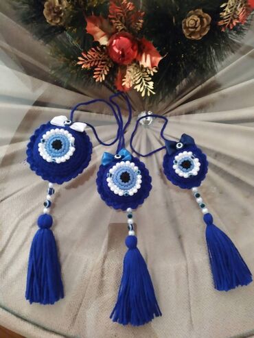 Göz muncuğu: Əl işi, nazar boncugu sifarişlə hazırlanır 5-12 sm ölçüdə . Həm evdə — 9