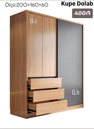 Kupe Dolab – 400₼ Ölçü: 200×160×60 - Sürgülü qapılı kupe sistem -