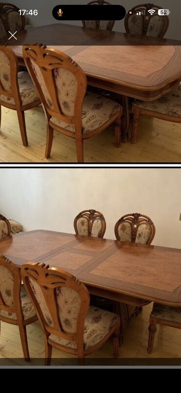 komputer masaları: Для гостиной, Нераскладной, Прямоугольный стол, 8 стульев