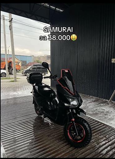 мотоцикл мотор: SAMURAI — городской скутер в агрессивном стиле - Кузов: черный — 1