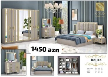 Yataq otağı dəstləri: İkinəfərlik çarpayı, Termo, Dolab, 2 tumba, Azərbaycan, Yeni — 5