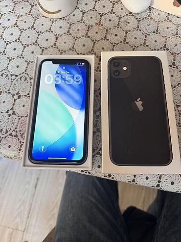 Apple iPhone: IPhone 11, 64 GB, Qara, Barmaq izi, Face ID — 1