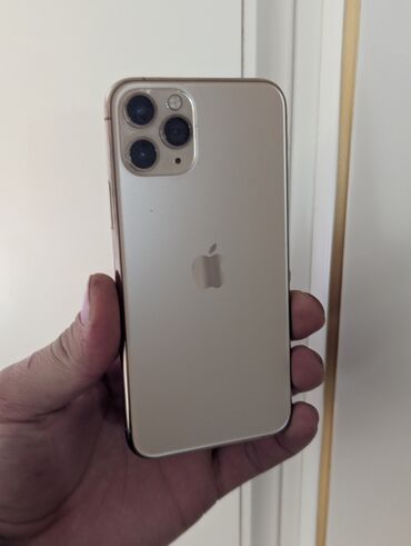 Apple iPhone: IPhone 11 Pro, Б/у, 256 ГБ, Matte Gold, Защитное стекло, Чехол, 100 %