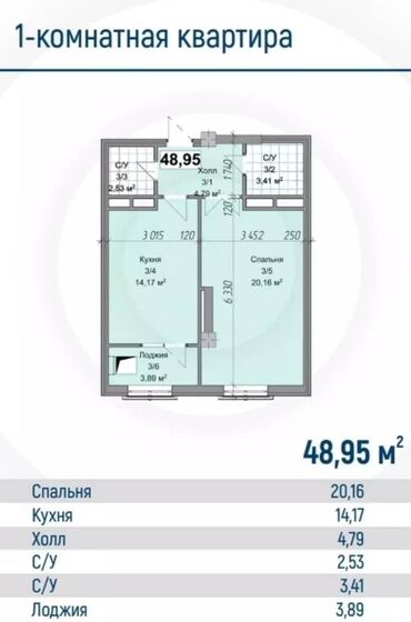 Продажа квартир: 1 комната, 49 м², Элитка, 11 этаж