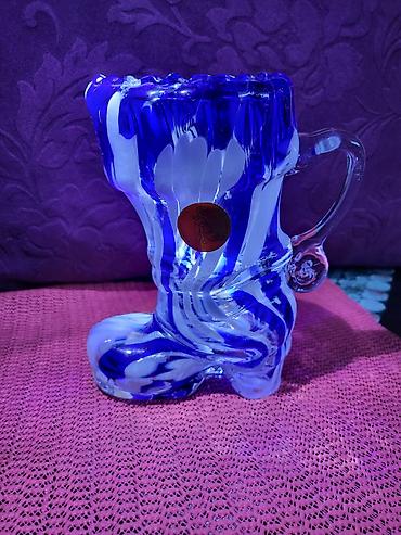 Ostali kućni dekor: Cizma,vaza nova murano,usnama duvano staklo iz 70,80ih. god — 4